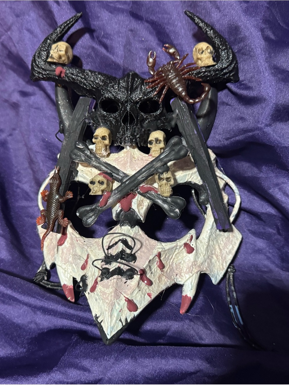 Handcrafted Gothic witch doctor skull mask.